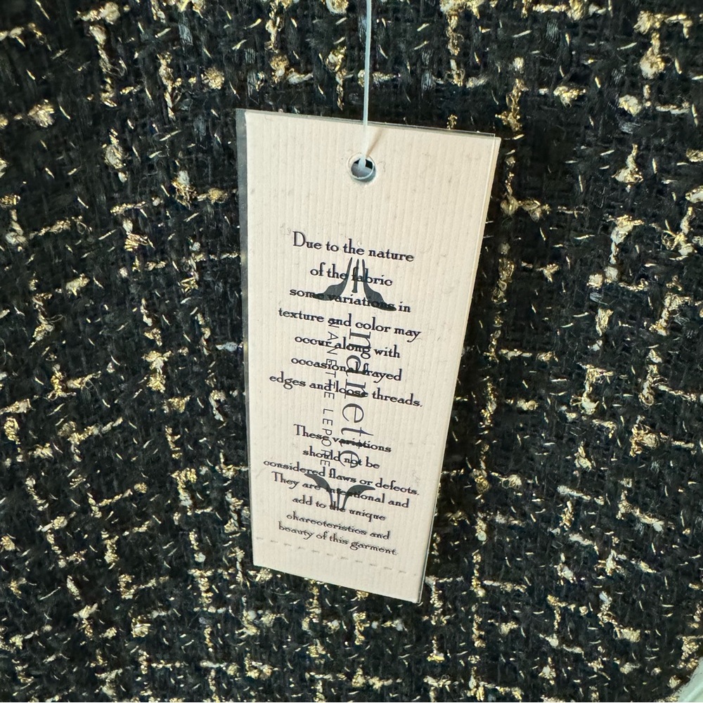 Nanette Lenore Tweed Black & Gold Open Blazer NWT - Picture 8 of 8